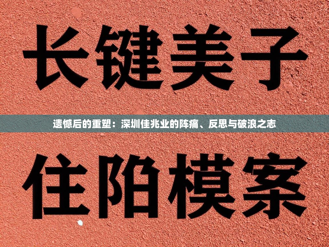 遗憾后的重塑：深圳佳兆业的阵痛、反思与破浪之志